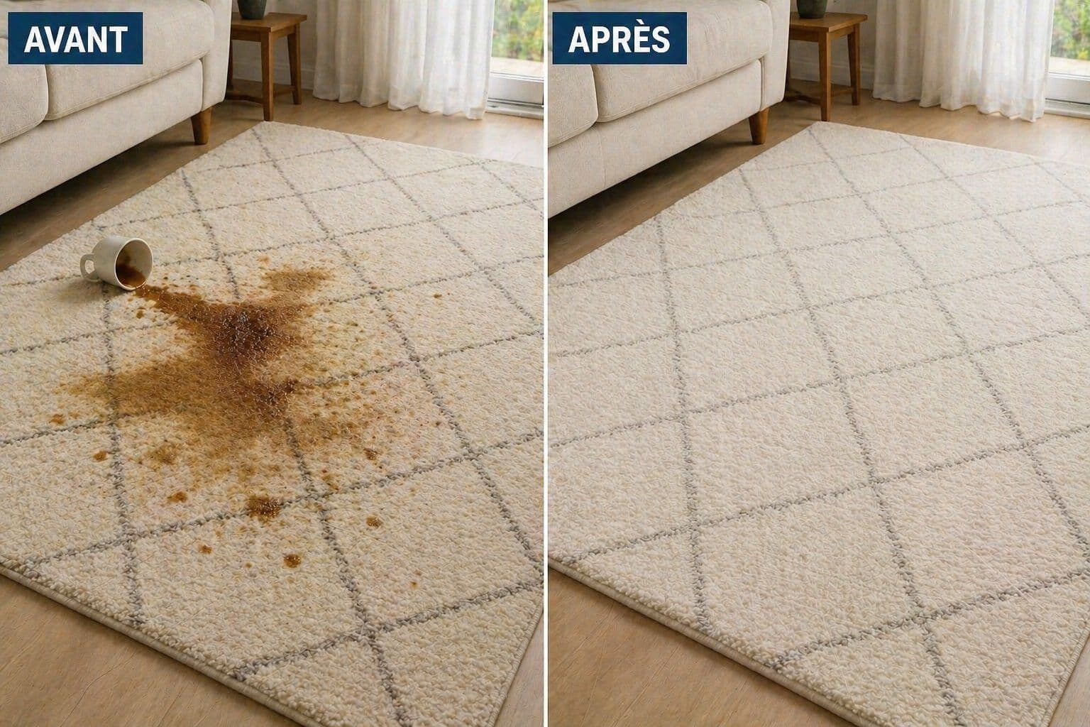 Nettoyage tapis avant après à Tanger – Eco Wash Premium, lavage professionnel à domicile